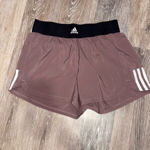 Adidas Women's Athletic Shorts in Mauve and Black
